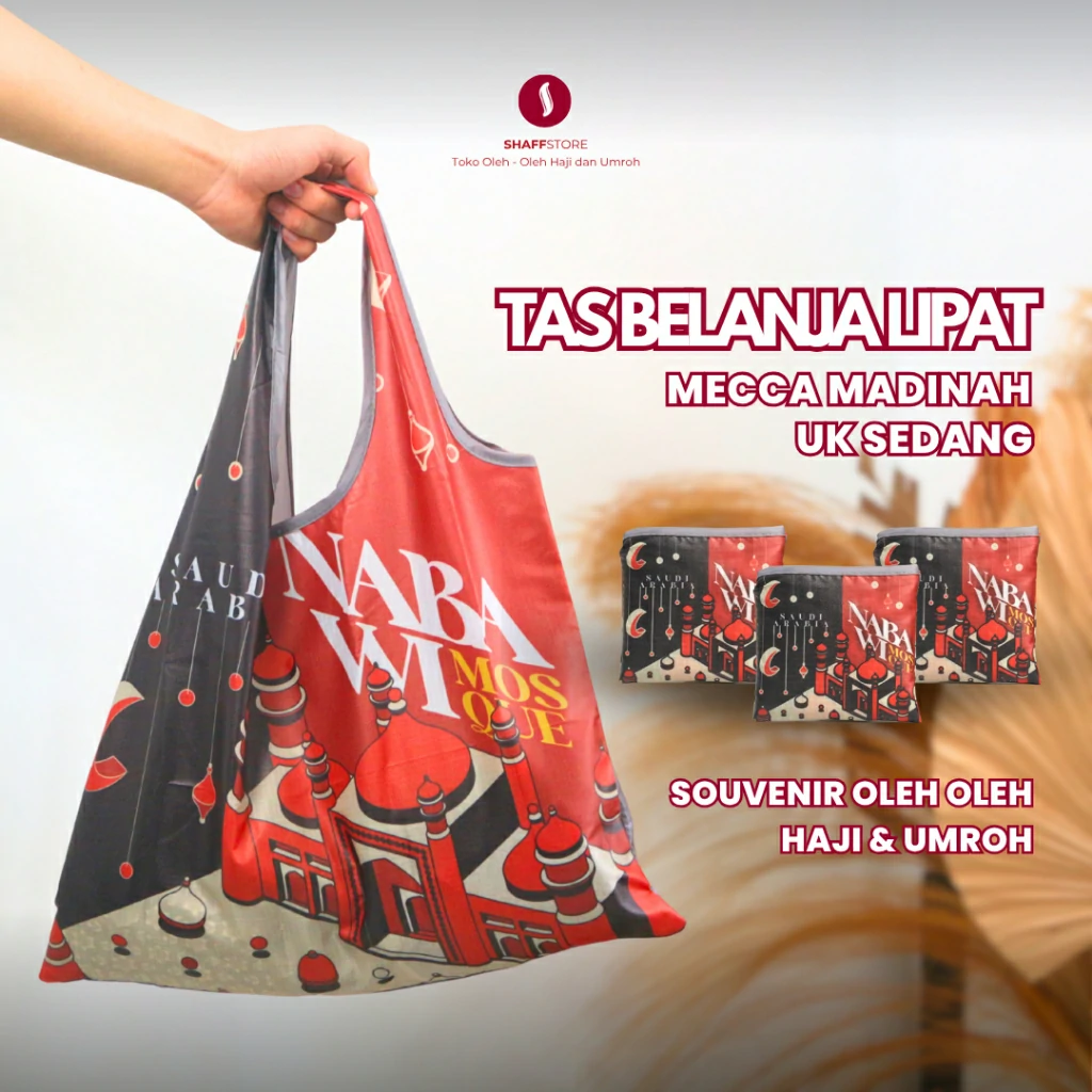 Tas Belanja Lipat Souvenir Oleh Oleh Umroh NABAWI SAUDI ARABIA - Image 9