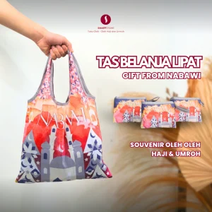 Tas Belanja Lipat Souvenir Oleh Oleh Umroh NABAWI MERAH