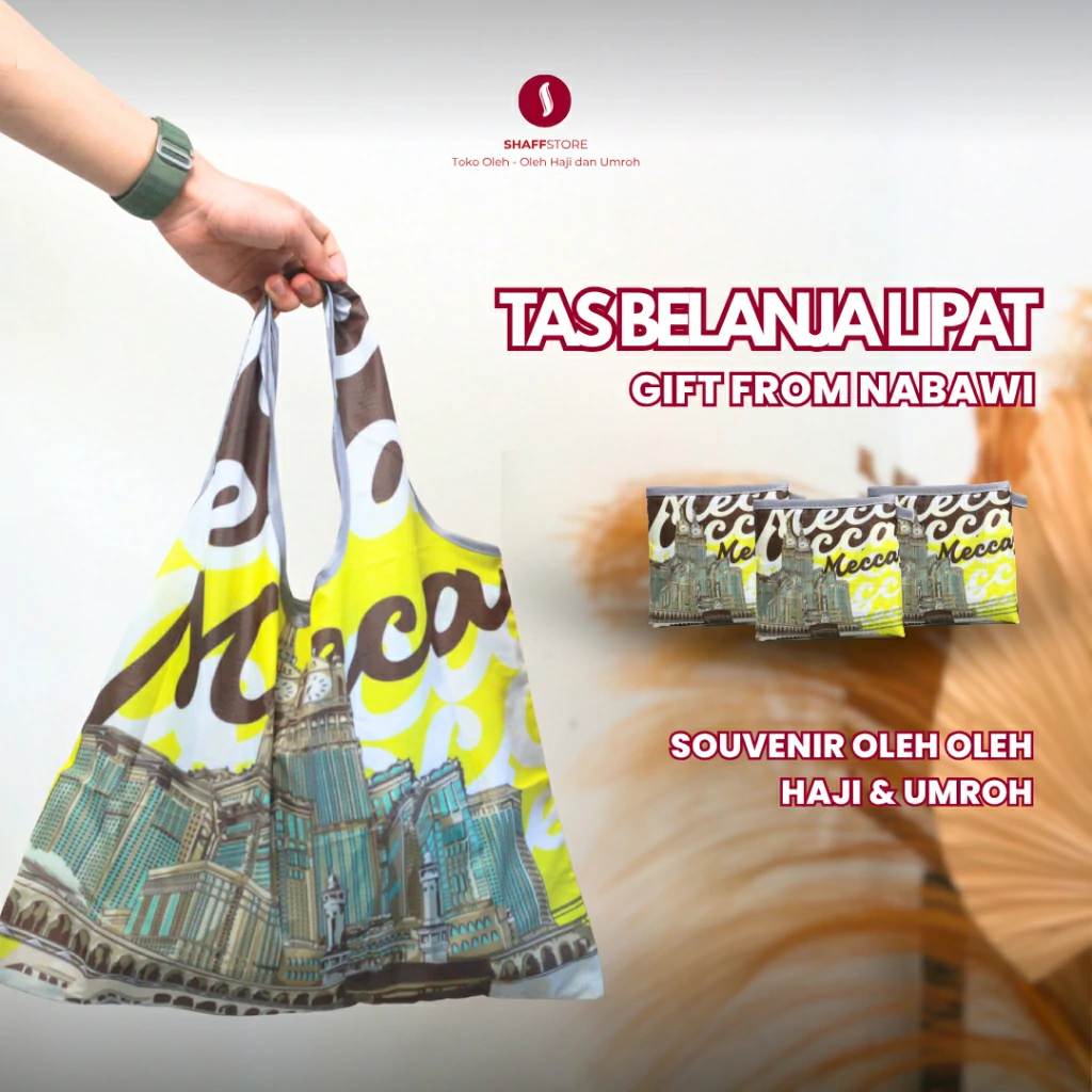 Tas Belanja Lipat Souvenir Oleh Oleh Umroh MECCA MADINAH - Image 9