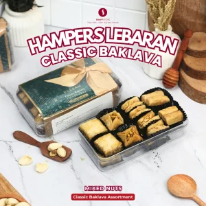 Kue Kering Hampers LEBARAN Baklava Classic Assortment Cashew - Cemilan Kue Pastry Turki Premium Bebas Gula