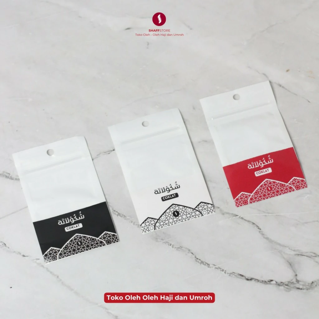 Kemasan Coklat Kerikil Ekslusif Oleh oleh Umroh Kemasan Tanpa Isi Hanya Plastik 1 Pak isi 50 pcs - Image 9