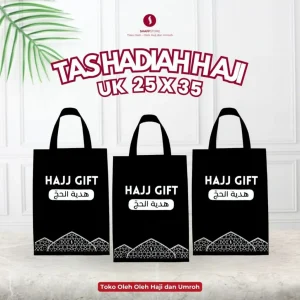 Shaffstore Tas Hadiah Oleh Oleh Haji Souvenir Haji Ekslusif Kubah dan Labbaik Series Uk 25x35