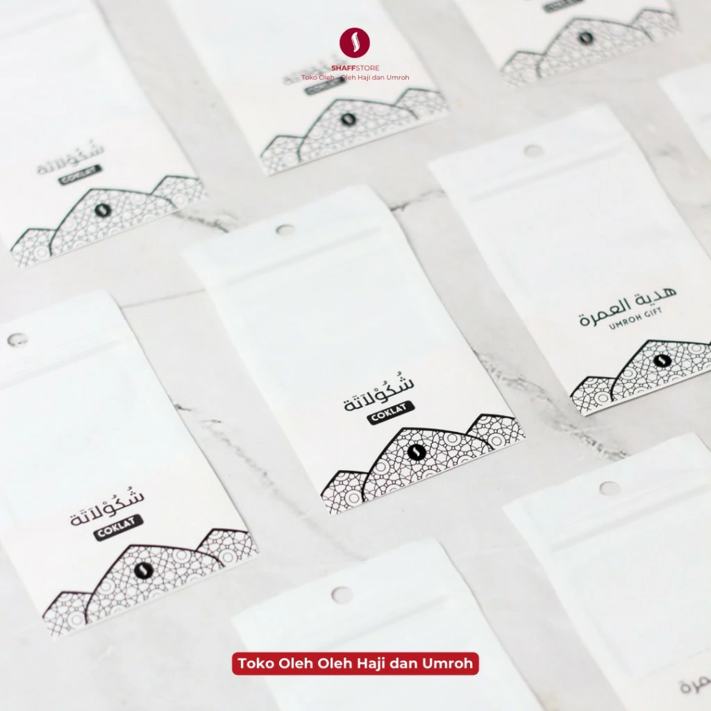 Kemasan Coklat Kerikil Ekslusif Oleh oleh Umroh Kemasan Tanpa Isi Hanya Plastik 1 Pak isi 50 pcs - Image 6