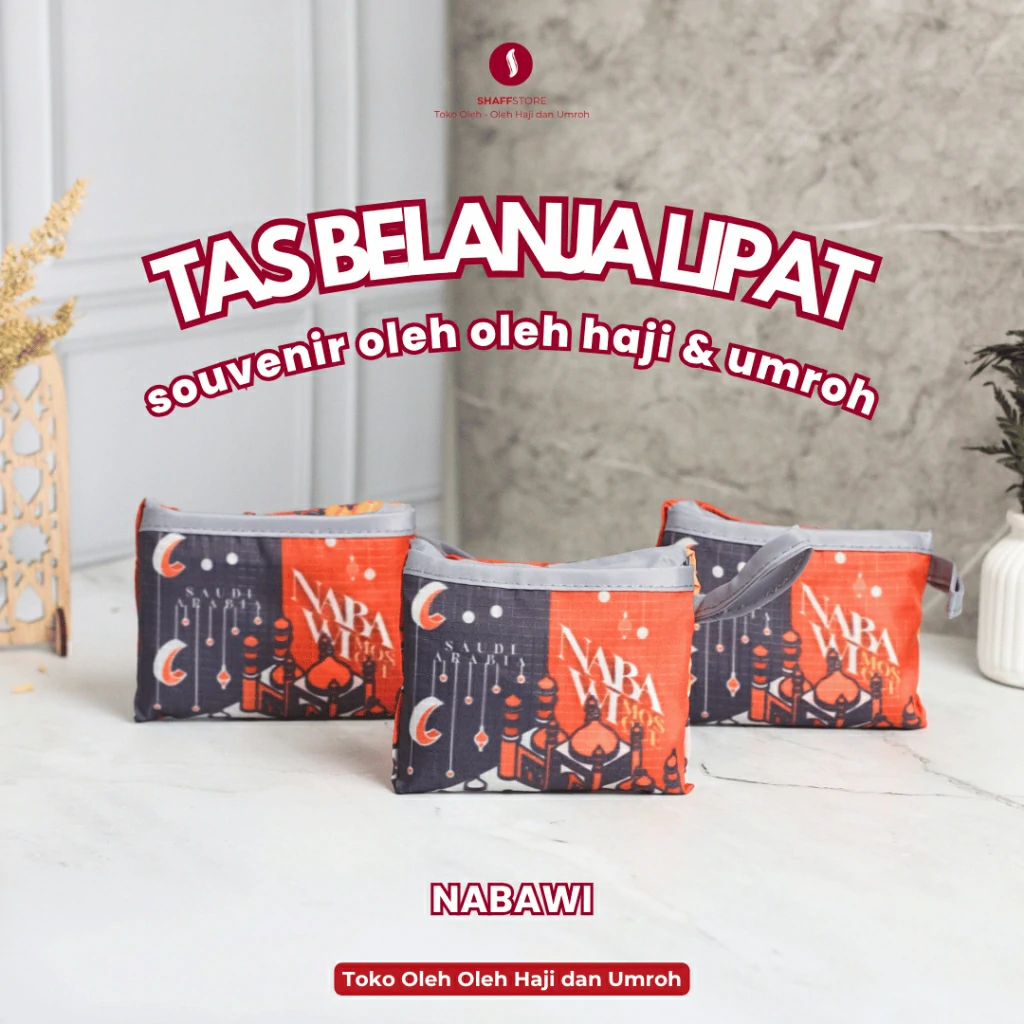 Tas Belanja Lipat Souvenir Oleh Oleh Umroh NABAWI SAUDI ARABIA - Image 2