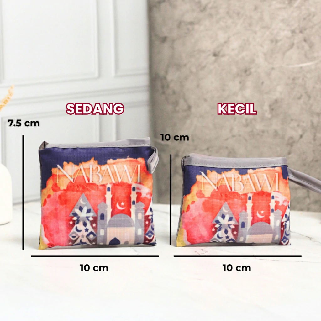 Tas Belanja Lipat Souvenir Oleh Oleh Umroh NABAWI MERAH - Image 6