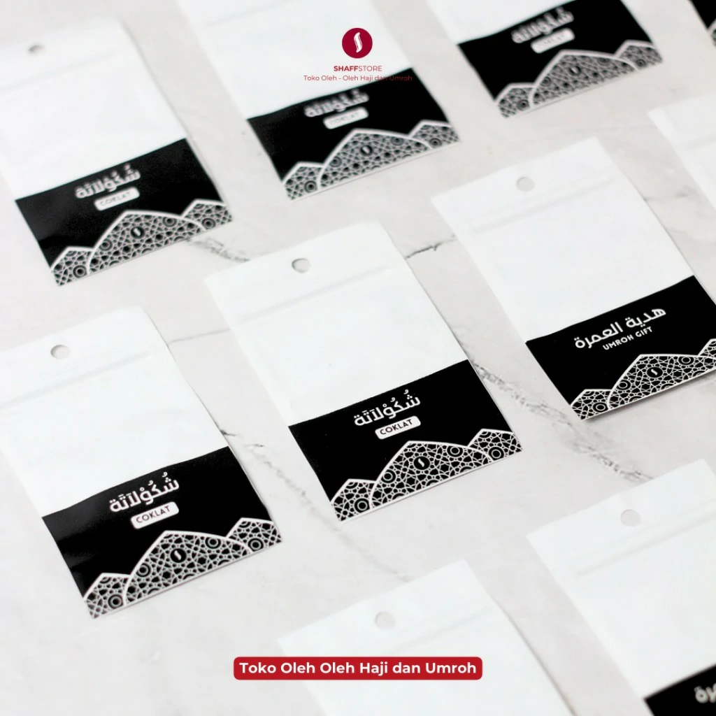 Kemasan Coklat Kerikil Ekslusif Oleh oleh Umroh Kemasan Tanpa Isi Hanya Plastik 1 Pak isi 50 pcs - Image 5