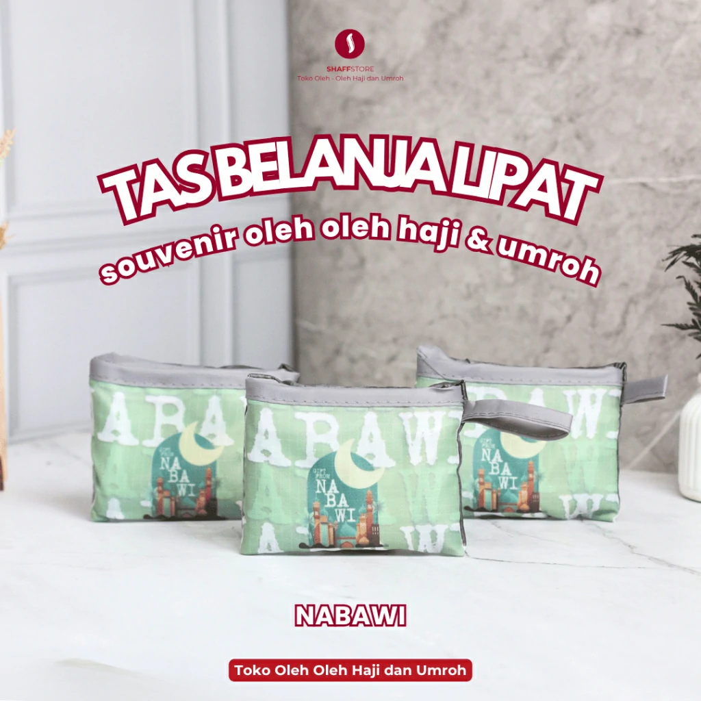 Tas Belanja Lipat Souvenir Oleh Oleh Umroh NABAWI - Image 2