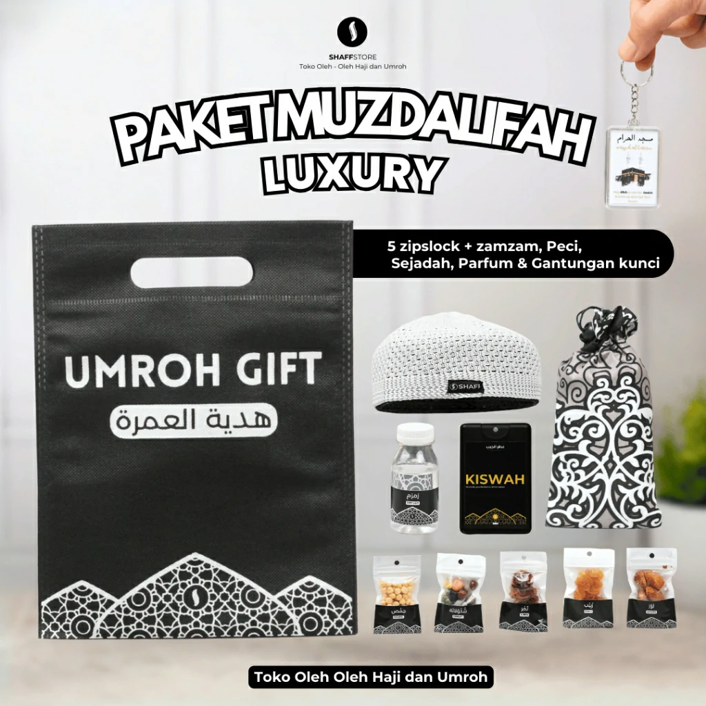 Paket Isian Hampers Muzdalifah Black Series – Oleh-Oleh Haji & Umroh Eksklusif - Image 4