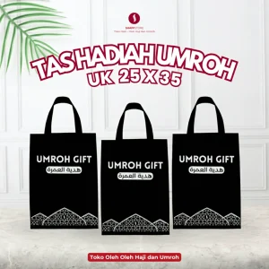 Shaffstore Tas Hadiah Oleh Oleh Umroh Souvenir Umroh Ekslusif Kubah dan Labbaik Series Uk 25x35