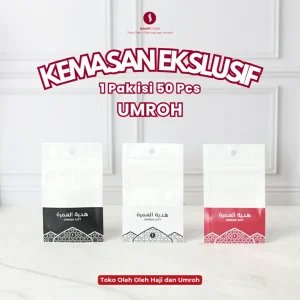 Kemasan Umroh Gift Ekslusif Oleh oleh Umroh Kemasan Tanpa Isi Hanya Plastik 1 Pak isi 50 pcs