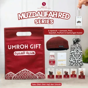 Paket Isian Hampers Muzdalifah Red Series – Oleh-Oleh Haji & Umroh Eksklusif