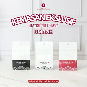 Kemasan Hajj Gift Umroh Gift Ekslusif Oleh oleh Haji & Umroh Kemasan Tanpa Isi Hanya Plastik 1 Pak isi 50 pcs