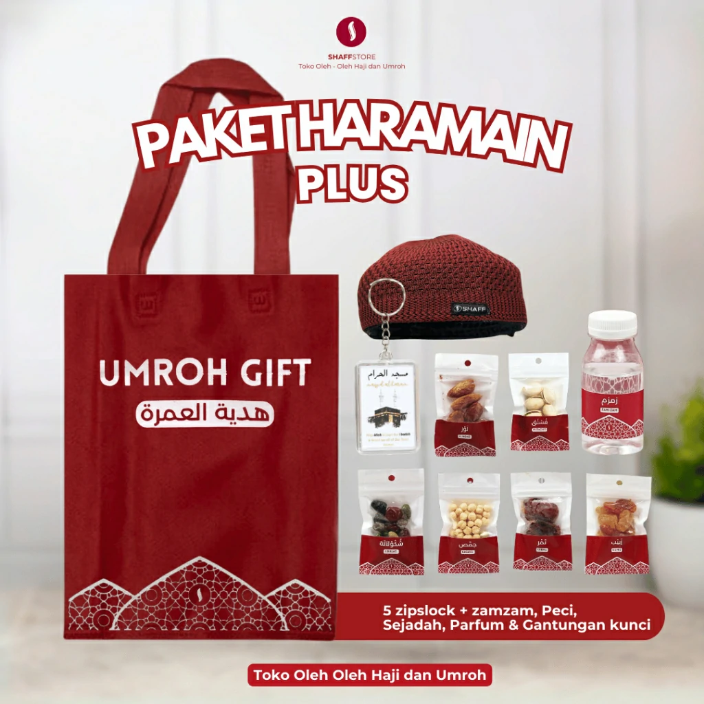 Paket Isian Hampers Tas Jinjing Haromain Red Series – Oleh-Oleh Haji & Umroh Eksklusif - Image 2