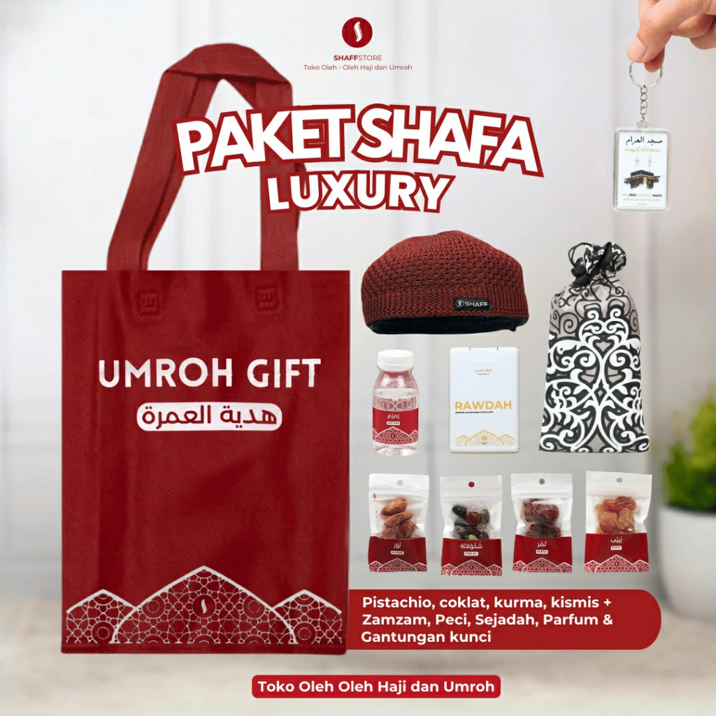 Paket Isian Hampers Tas JInjing Shafa Red Series – Oleh-Oleh Haji & Umroh Eksklusif - Image 4