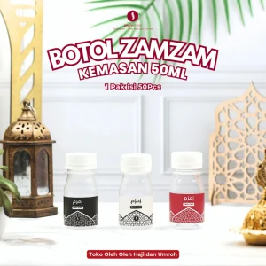 Botol Kosong 50 ml untuk Air Zamzam Oleh-Oleh Umroh 1 Pak isi 50 pcs