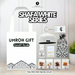 Paket Isian Hampers Tas JInjing Shafa White Series  – Oleh-Oleh Haji & Umroh Eksklusif