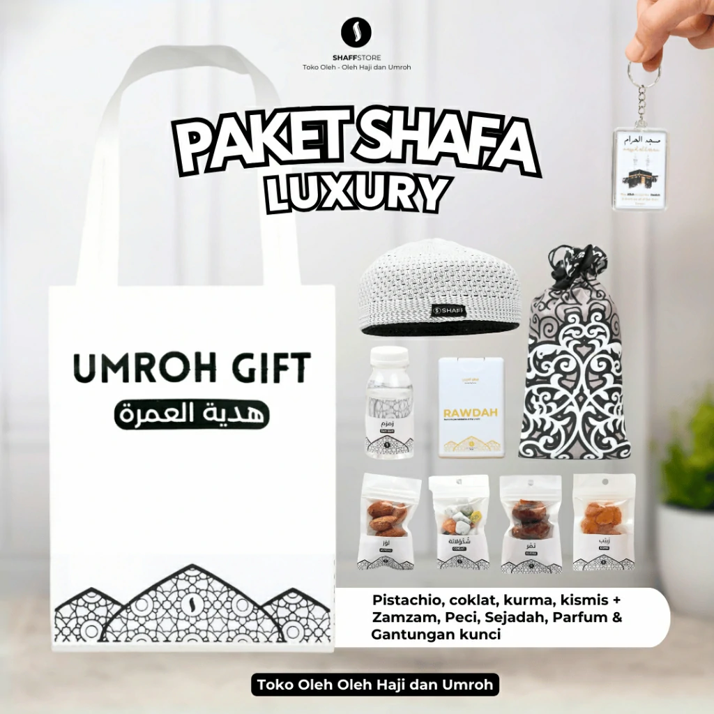 Paket Isian Hampers Tas JInjing Shafa White Series – Oleh-Oleh Haji & Umroh Eksklusif - Image 4